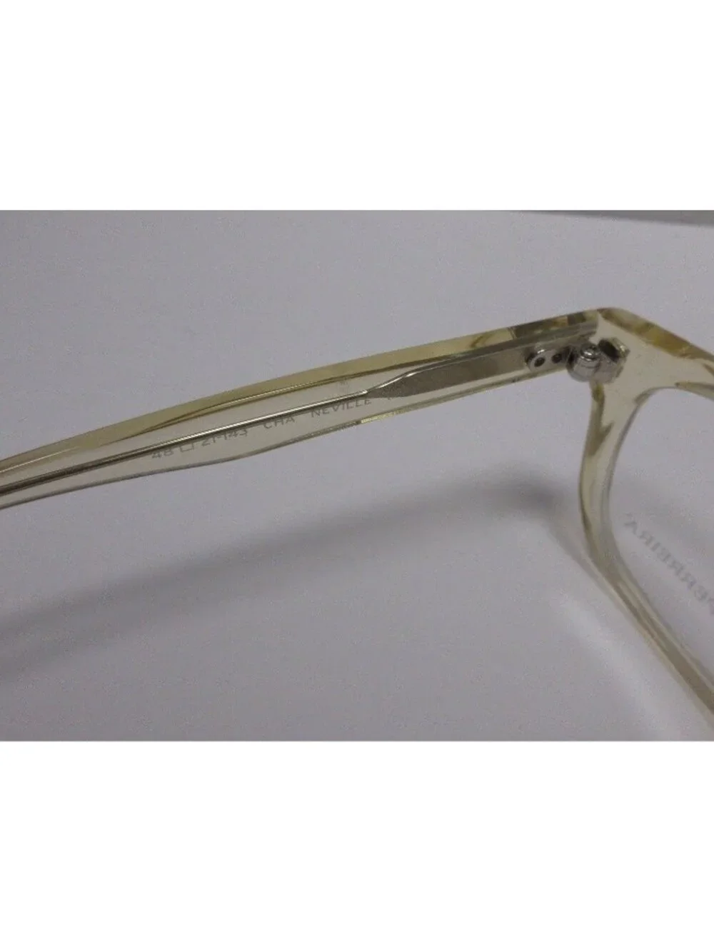 Barton Perreira Eyeglasses White Neville Rectangular 48-21-143 NEW